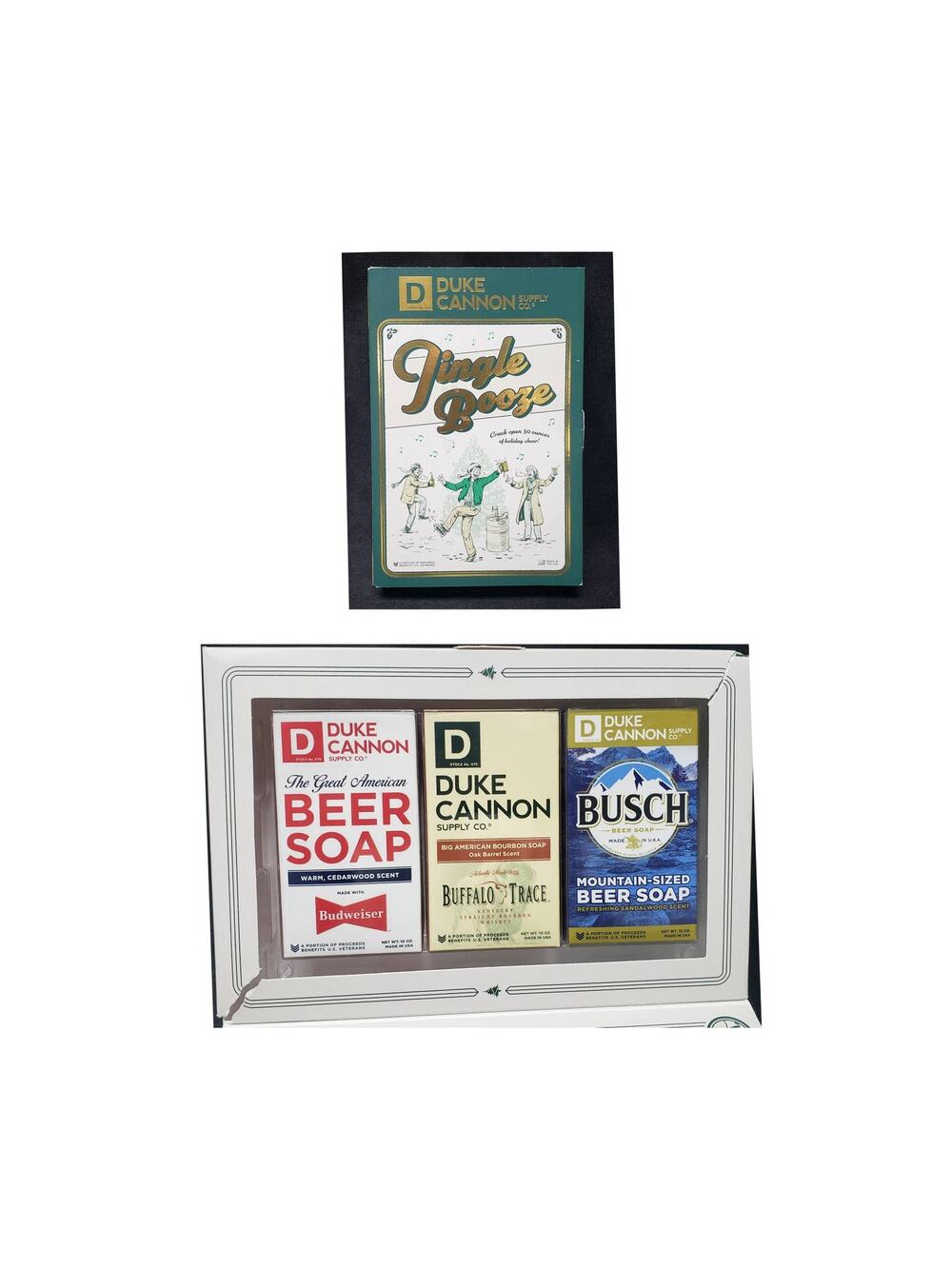 Duke Cannon Supply Jingle Booze Holiday Classics 3 Pack Beer Bar Soap Gift Set